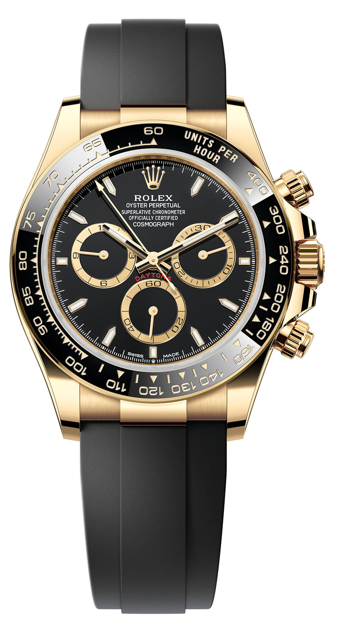 Rolex Rubber Yellow Gold Ceramic Daytona 126518ln-0008 Black