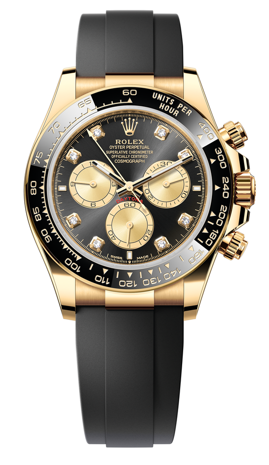 Rolex Rubber Yellow Gold Ceramic Daytona 126518ln-0006 Black Diamond