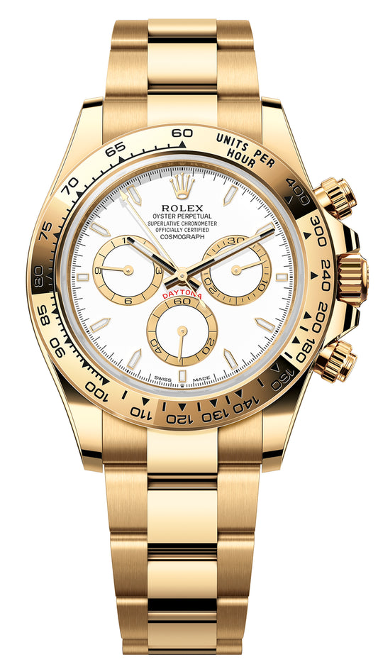 Rolex Yellow Gold Daytona 126508-0001 White