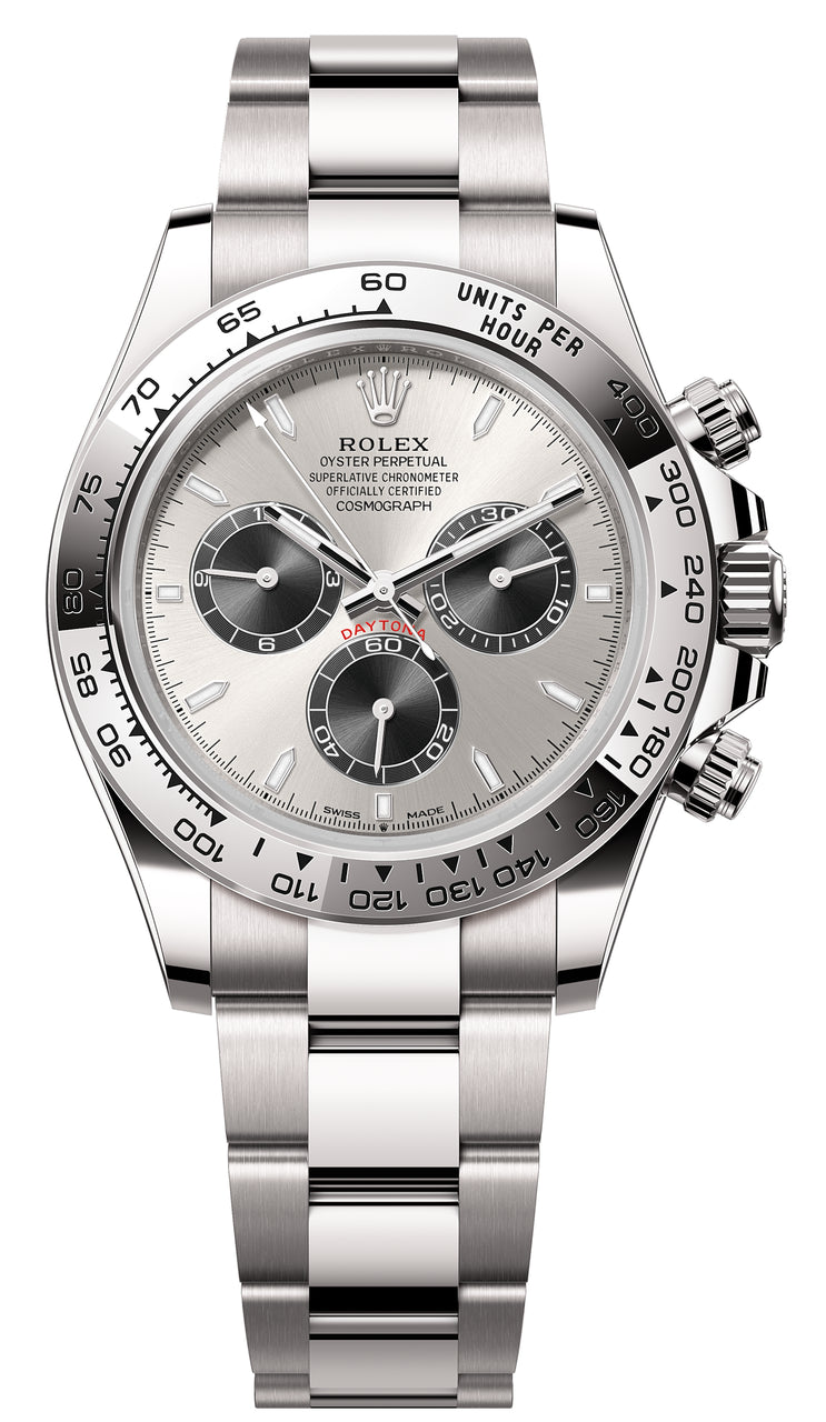 Rolex White Gold Daytona 126509-0003 Silver and Black Dial