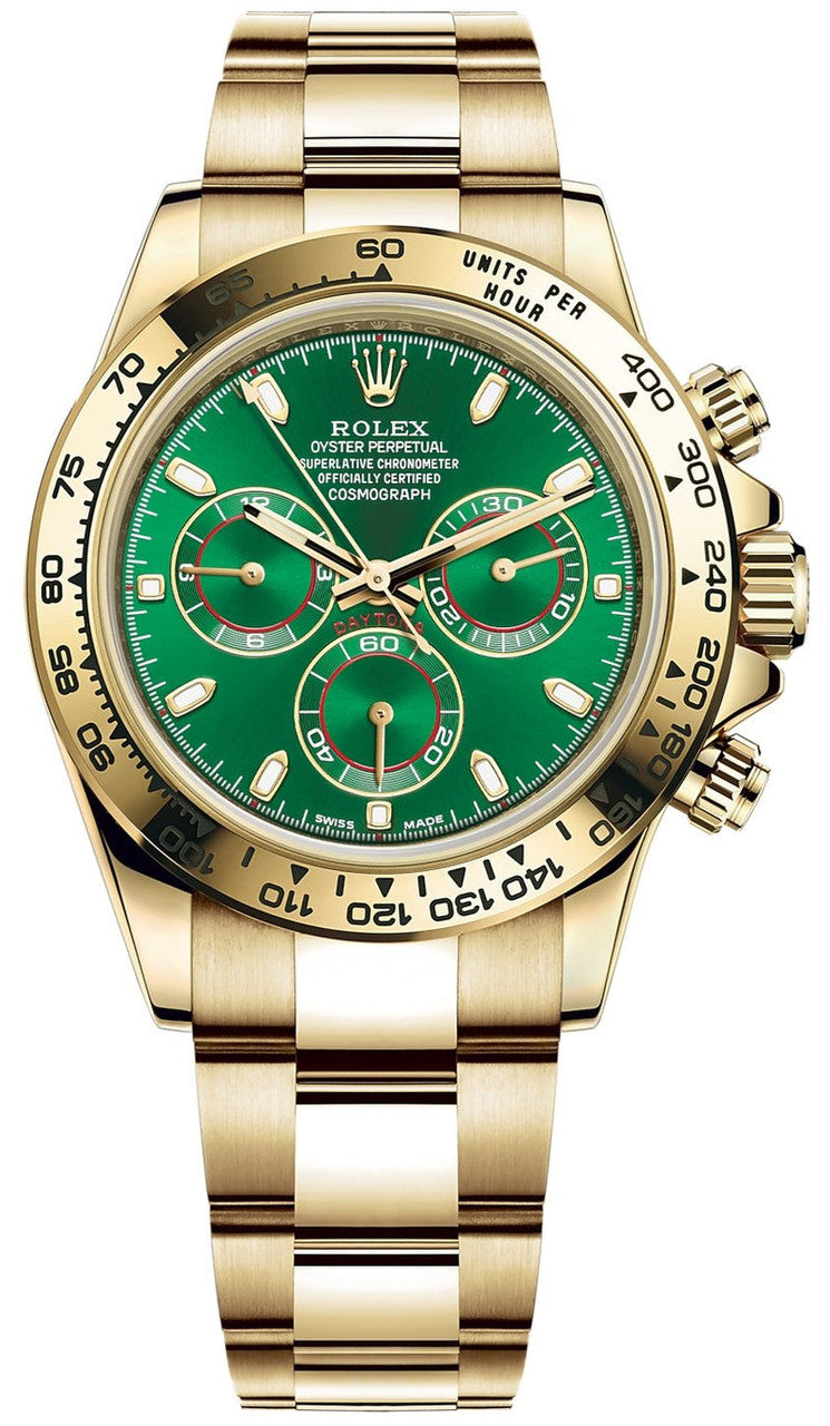 Rolex Yellow Gold Daytona 116508 Green