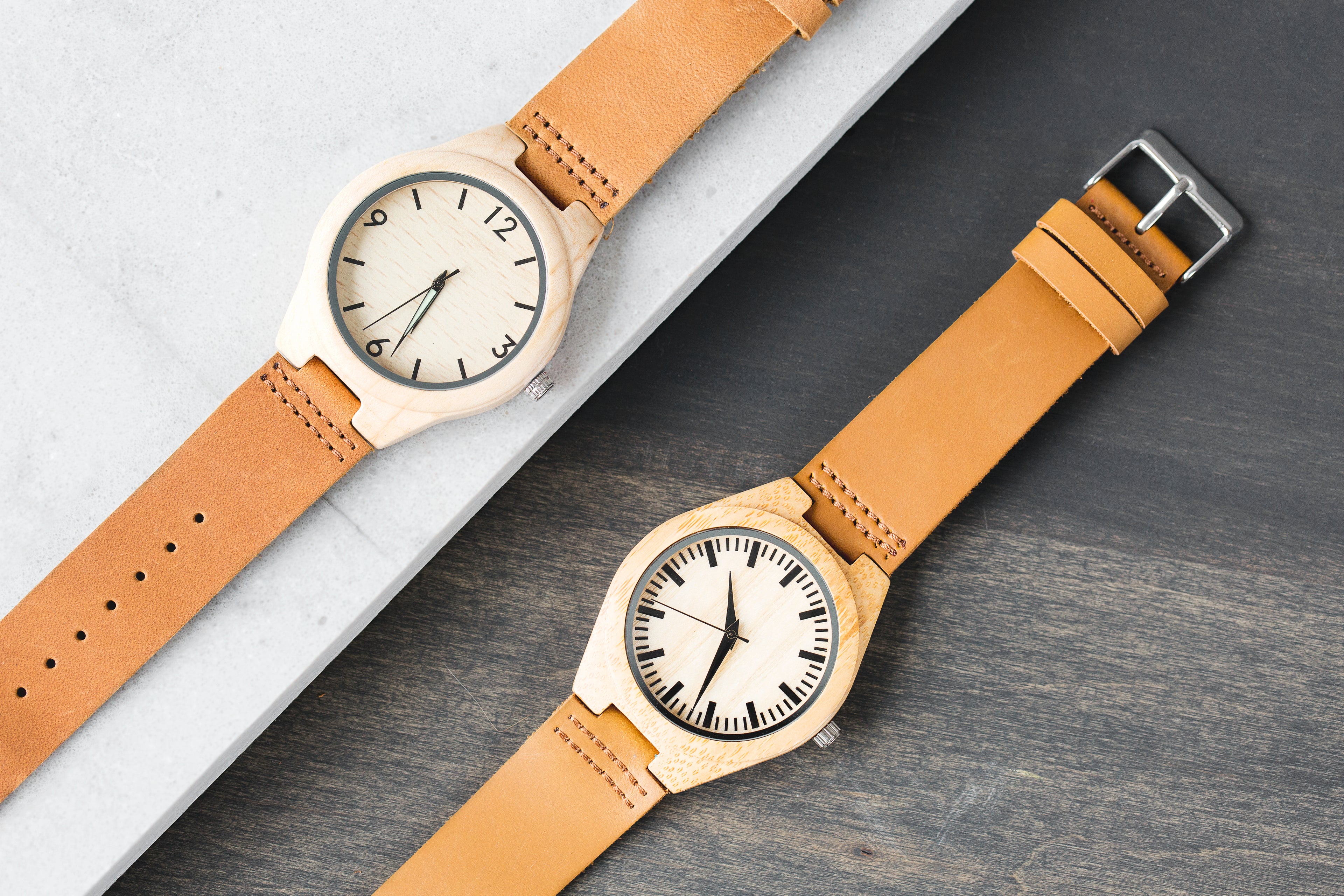 Wood Leather Watches